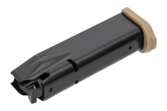 FN America High Power 9mm Magazine with 17 round capacity in FDE has an anti-tilt follower